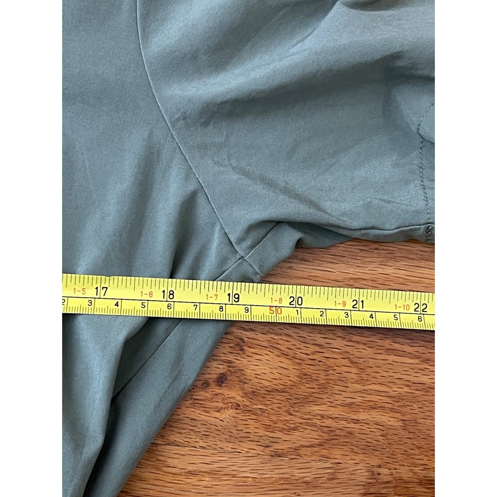 VUORI Villa Romper Small Olive Green Pleated Shorts Jumpsuit Stretch Travel - Picture 7 of 9